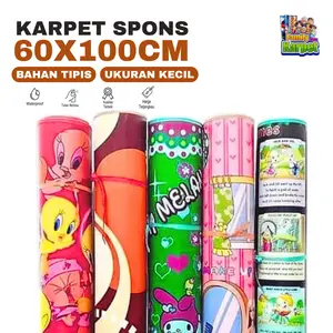 Karpet Kecil / Karpet Sajadah Alas Solat / Karpet Tikar Spons Motif Karakter Muslim Turki Waterproof