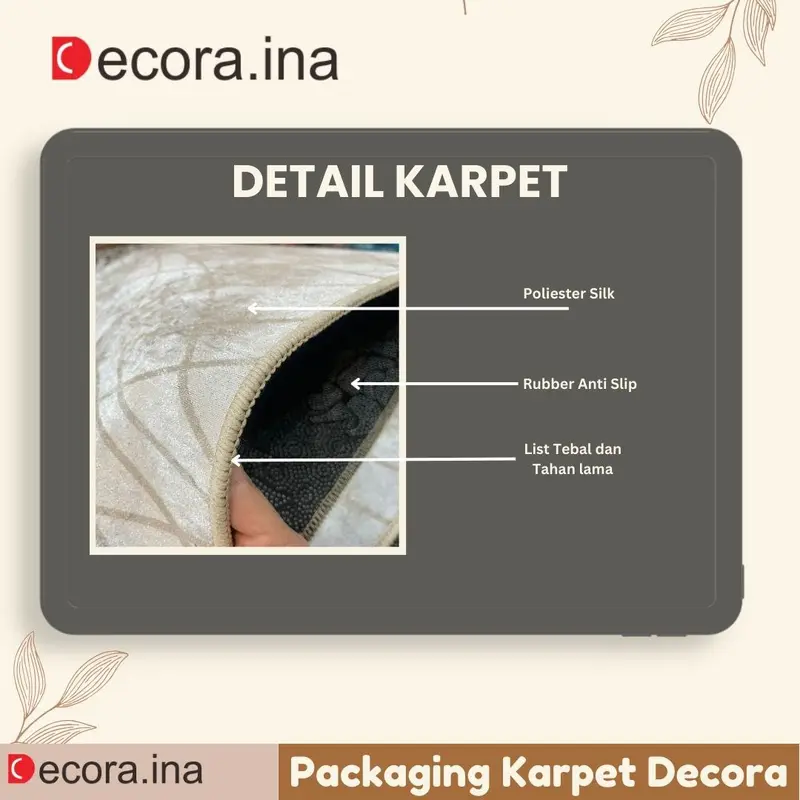(VOL2) 200x140CM KARPET ESTETIK POLIESTER SILK 1