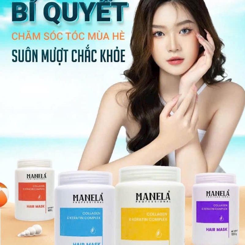 KEM HẤP DẦU PHỤC HỒI TÓC .COLLAGEN & KERATIN COMPLEX MANELA 1000ml kem , ủ tóc , Chăm Sóc Tóc Dưỡng Tóc mọi loại tóc