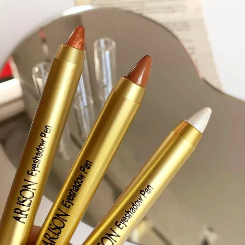ARISON Double Head Makeup Eyeshadow Pen Eyeshadow Crayon Cosmetic Glitter Eyeshadow Stick 1