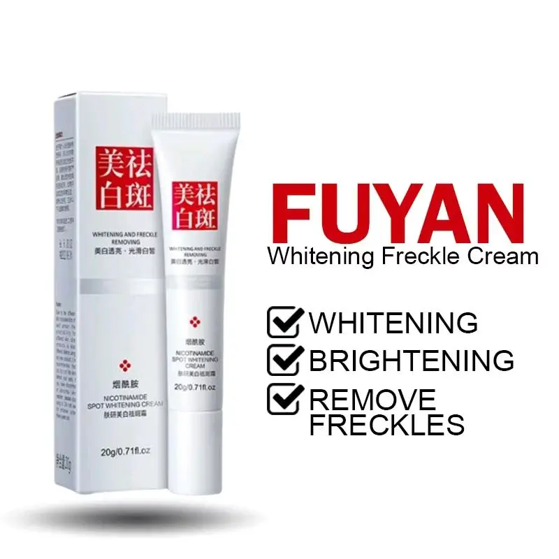 LS [ PAKETAN ] Penghilang Flek Hitam 2 in 1 Fuyan Cream Whitening Remove Dark Spot & Serum FuYan Penghilang Flek Hitam Kerutan Kuning 6