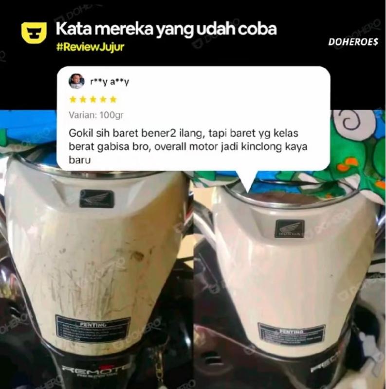 Product Introduction of Dohero NoBaret - Compound Penghilang baret Motor Mobil Kendaraan 14