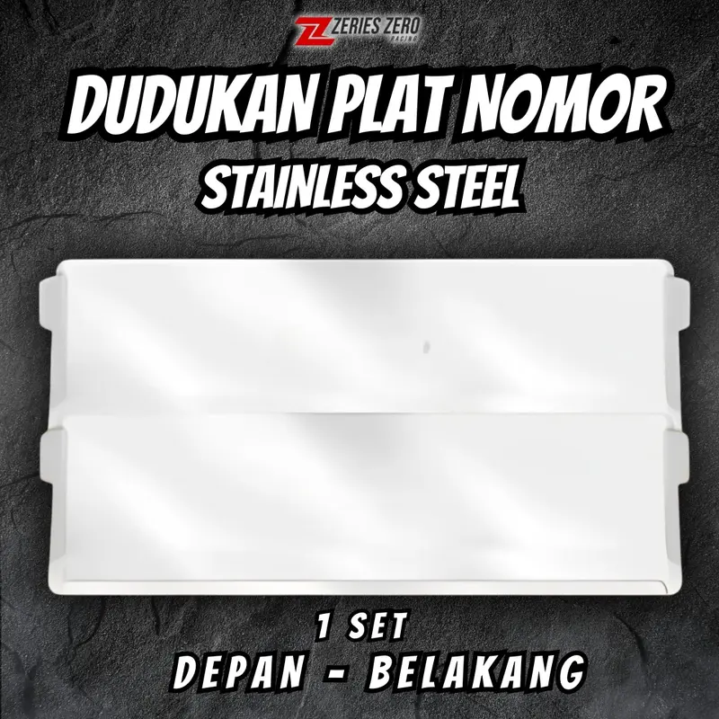 Plat Nomor / Dudukan Plat Nomor  Stainless Tipis Kendaraan Car 0