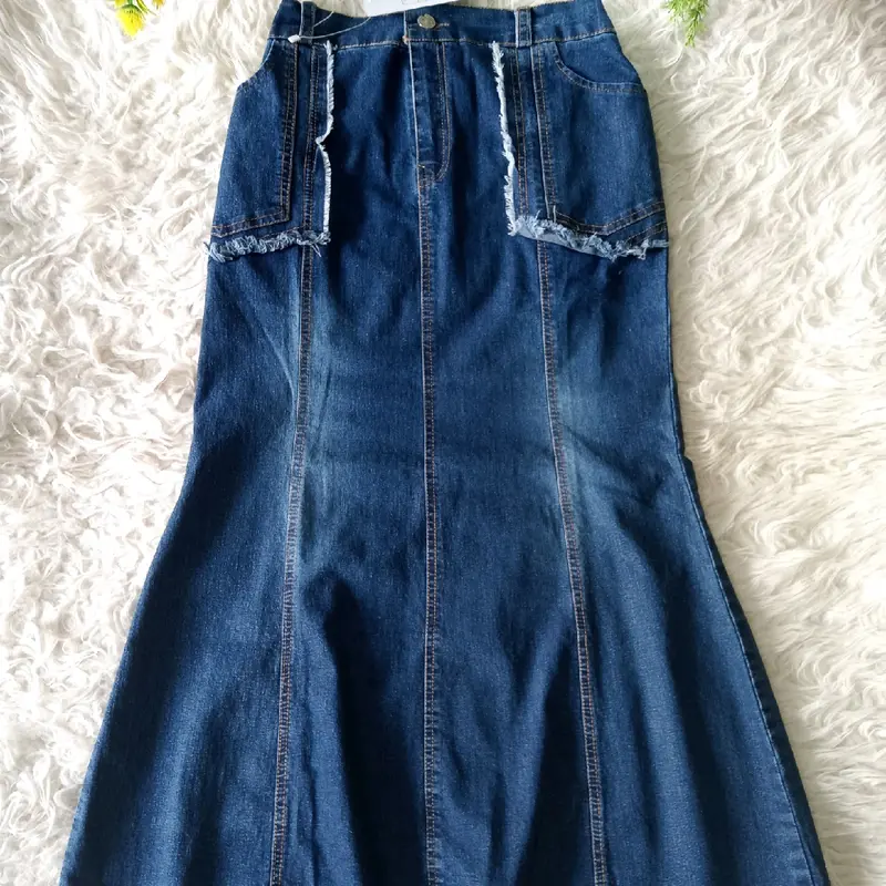 Rok jeans stret duyung Rok wanita jeans rawis Rok wanita terlaris 6