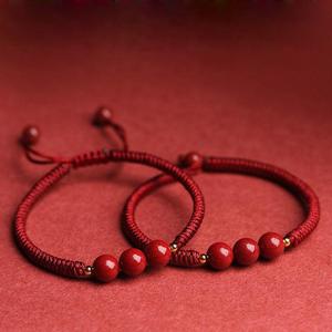 Gelang Tali Merah Zodiak, Buatan Tangan, Tahun Ular, dengan Manik Merah Kecil, Untuk Wanita, Sesuai sebagai Hadiah Bangles Bracelets Jewelry