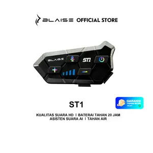 BLAISE ST1 Headset Helm Canggih Ada Asisten Suara AI Suara HD Mantap Baterai 20 Jam [REKOMENDASI]