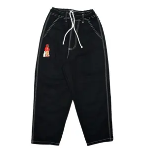 DEFICAT | BAGGY OG DENIM HITAM 13 OZ Pria Wanita Panjang Jeans