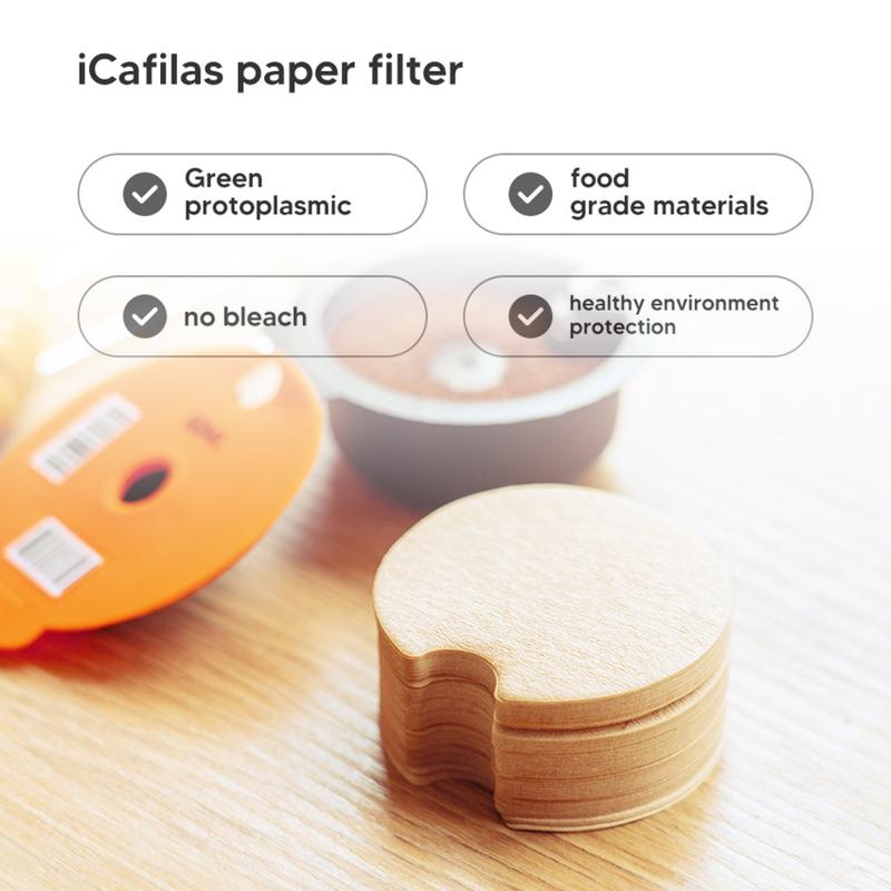 Product Introduction of 100pcs Disposible Paper Filter for Reusable Tassimo Coffee Capsule Protect From Block Keep Capsule for Cleaning 16