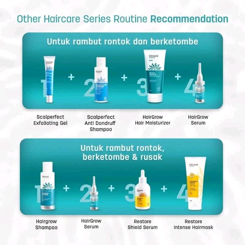 ERHAIR Hairgrow Shampo with Panax Ginseng & Pumpkin Seed Hair Fall Protection Shampo 370 ml - Shampo Rambut Rontok 6