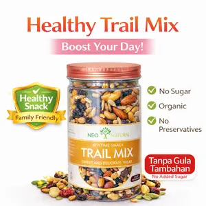 Snack Sehat Kekinian! Trail Mix Tanpa Gula | Aman untuk Anak & Dewasa | Healthy Trail Mix Tanpa Gula Tambahan  | Snack Sehat Keluarga | Trail Mix Sehat Anytime Snack | No Sugar | Organic & Family Friendly | Neo NaturalTrail Mix – Snack Sehat Tanpa Gula
