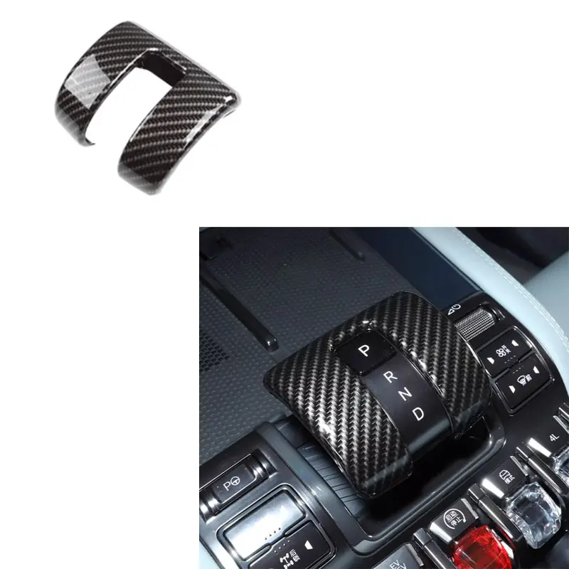 1X ABS 5D Carbon Pattern Gear shift KNOB Cover Trim For BYD Shark 6 2024 2025
