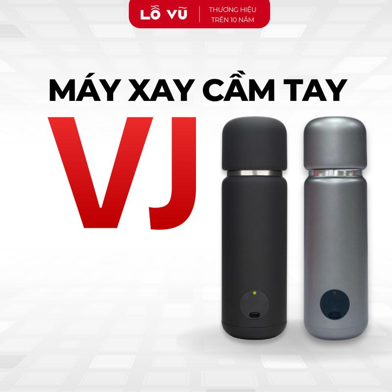 LoVu Máy xay cầm tay VJ dung tích 350ml Lưỡi xay kép Thép không gỉ Sạc type C - Lỗ Vũ 1 levu01
