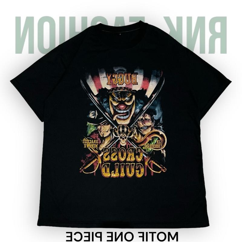 KAOS ANIME ONE PIECE 5PCS RANDOM KAOS DISTRO BAHAN SEMI KATUN LENGAN PENDEK 4