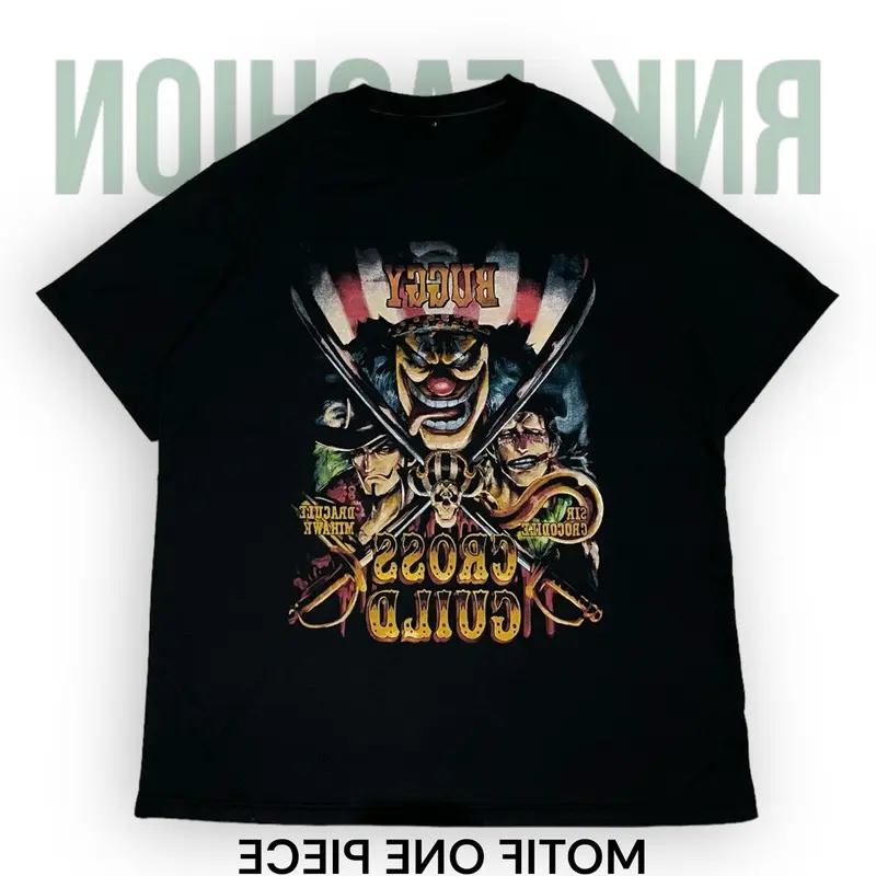 KAOS ANIME ONE PIECE 5PCS RANDOM KAOS DISTRO BAHAN SEMI KATUN LENGAN PENDEK 4