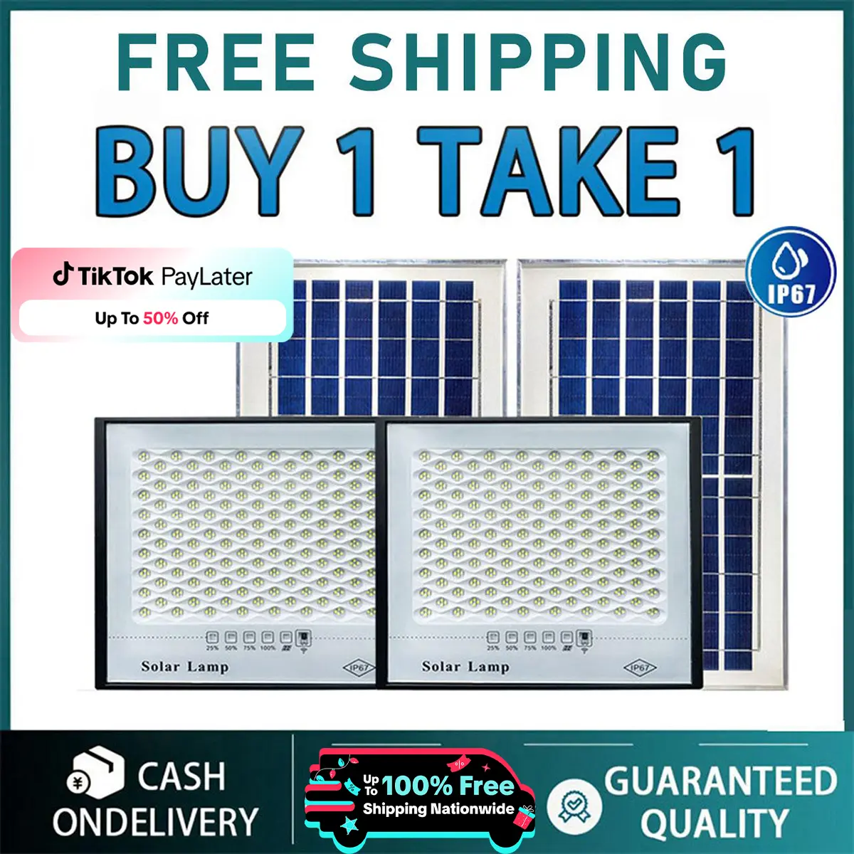 【BUY1 TAKE1】 solar flood light 1000W outdoor waterproof IP67 solar lights LED original 606 LED 180000mAh 800W 600W 400W 200W 150W 100W 60W lamp room night light promo street light bulb for courtyard automatic with remote control COD christmas