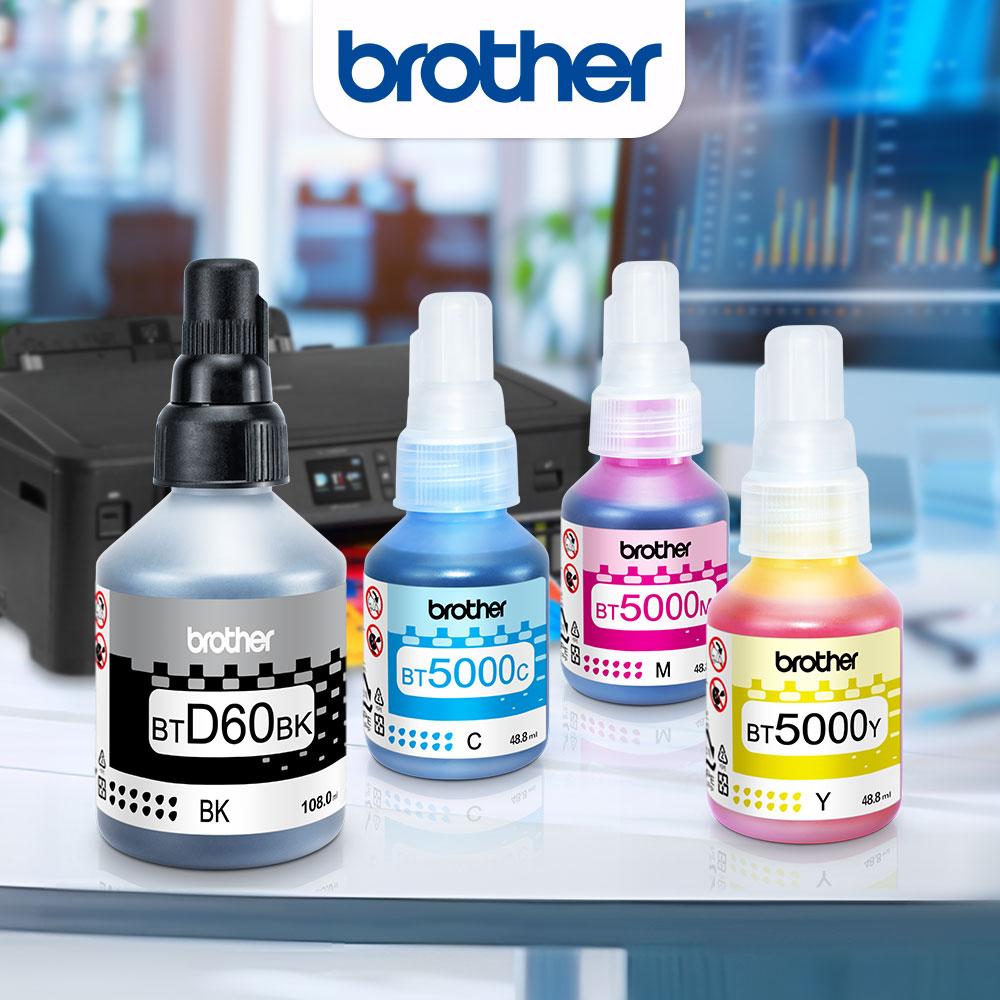 Brother หมึกเติม 100% ต้นฉบับ BTD60BK BT5000 สำหรับ DCP-T710W T420W T720DW T520W เครื่องพิมพ์หมึกสีไ