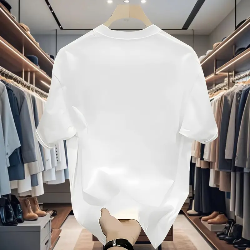 B101 Áo thun nữ cổ tròn tay ngắn, chất vải lụa sữa mềm mại, đa năng, thoải mái, unisex 8