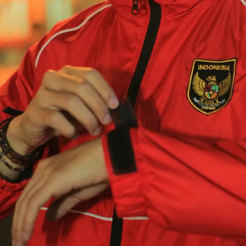 Jaket Parasut Vintage trektop Garuda Tangan Panjang timnas Indonesia pria Wanita Original Machiwal Nyaman Santai 1