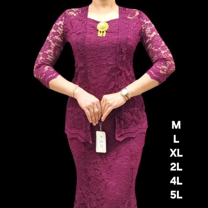 Setelan Kebaya Brokat/Set Renda Rok Panjang 4