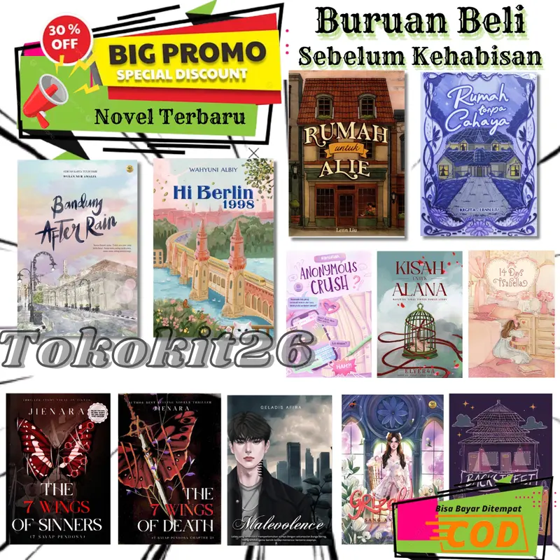 Novel Wattpad Bebas Pilih  Soft Cover - novell, Kertas Bookpaper