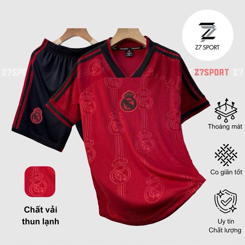 Tổng hợp bộ quần áo bóng đá, đồ đá banh REAL 2025 logo THÊU vải thun lạnh cao cấp loại I Top Sport