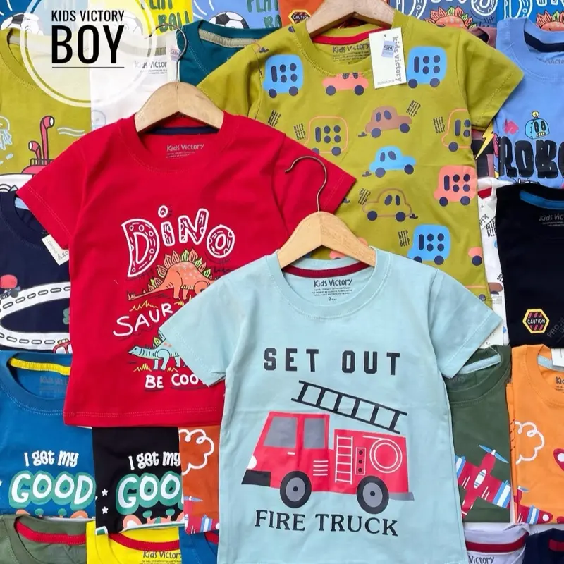 Paket hemat kaos anak cowok 4 pcs 3