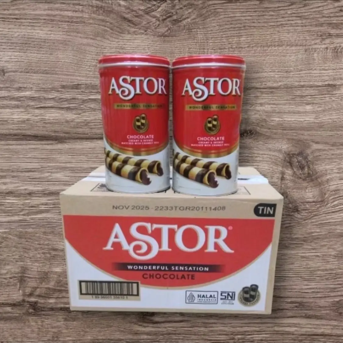 BELI 1 gratis 1 ASTOR WAFER ROLL 250gr  STICK WAFER KEMASAN KALENG & box SNACK LEBARAN Kering Toples Cemilan Jajanan Cookies Food Makanan