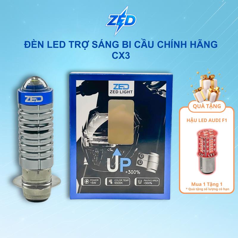 Đèn Pha Bi Cầu X8 ZED LIGHT - Cực Sáng Chân Đèn M5 Lắp Dream, Wave Nhỏ, Fu1, Fu2, Sirius, Exciter... Dùng Cả Điện Máy Và Điện Bình - Phụ Tùng Đèn LED