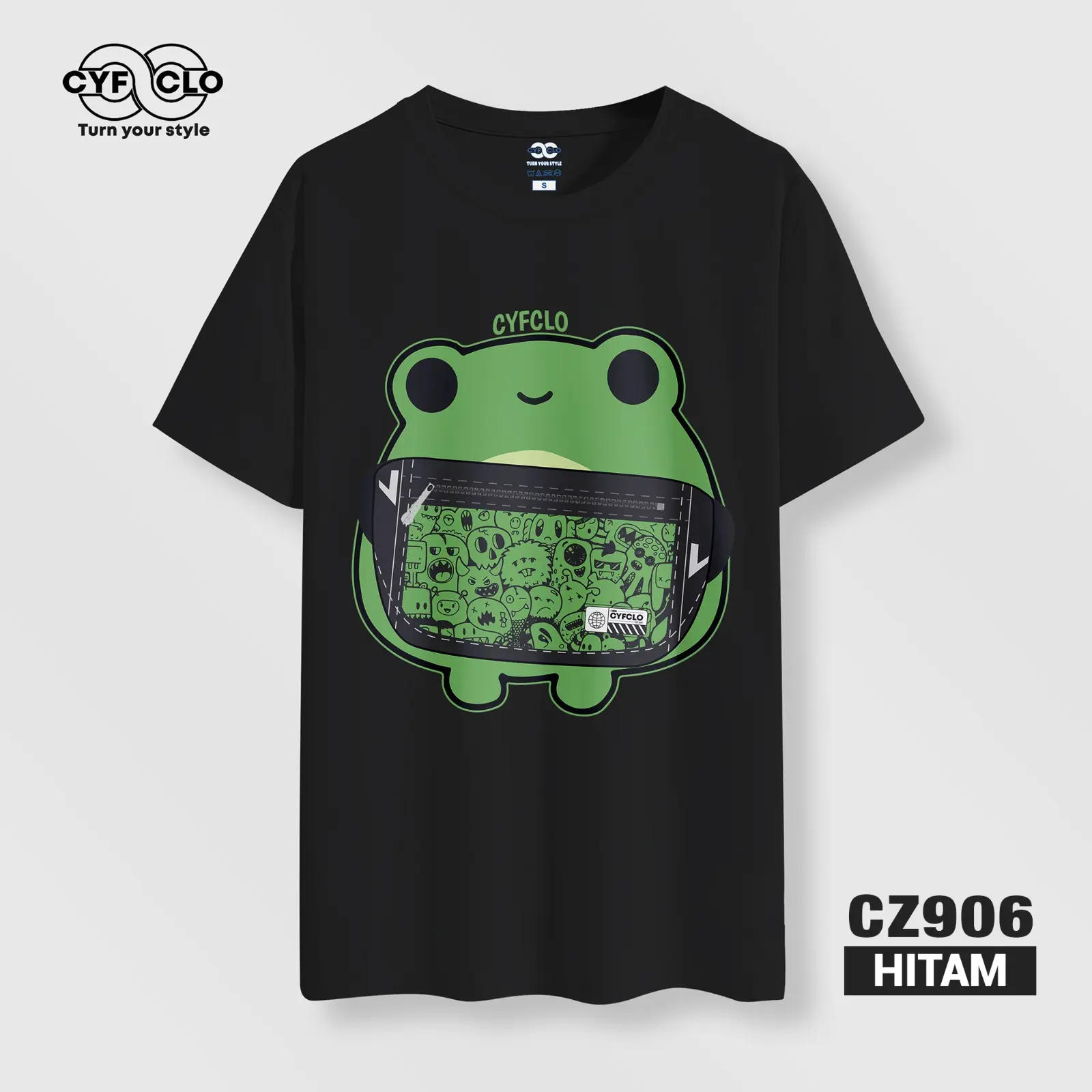 Kaos pria kasual by Cyfclo dengan kantong multifungsional CZ906 Motif