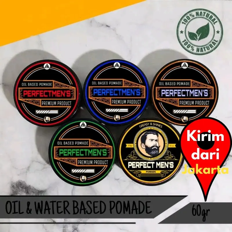 POMADE PREMIUM rambut pria hairstyling 65gr Mengatasi Rambut Kering 0
