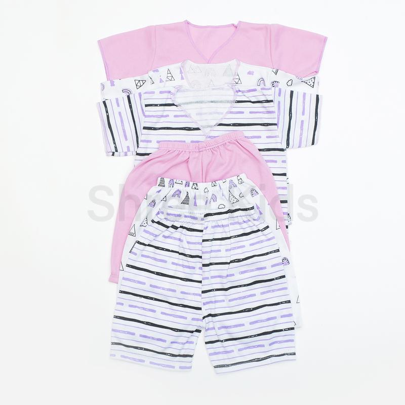 Paket 18pcs Setelan Baju Bayi Celana Bayi Baru Lahir Gift Set Baby Serian Ungu SNI SR 03 4