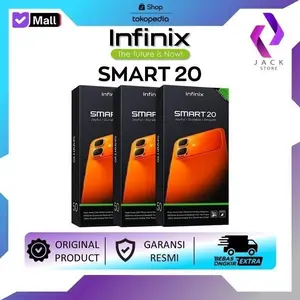 INFINIX SMART 20 [4GB+128GB] - Prosesor MediaTek Helio G81 Ultimate, 6.78 inch 120Hz HD+, 5200 mAh, NFC GARANSI RESMI