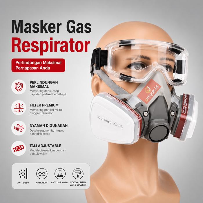Masker Anti Api Jual Masker Gas - Masker Cat anti Debu - Masker Half Mask TaffGuard ...