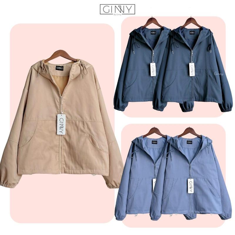 Áo Khoác Kaki Nữ Chống Nắng Chống UV Blue CG01 Chất Xịn Mát Có Túi Trong, Mũ Rộng Che Chắn Tốt Form Basic Màu Sắc Trung Tính Dễ Phối Top Jacket Nữ Women