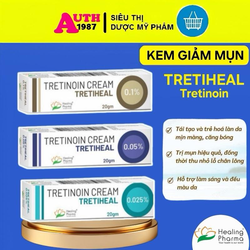 TRETINOIN TRETIHEAL - Kem giảm mụn, chống lão hóa (20g) - [NỘI ĐỊA ẤN ĐỘ CHÍNH HÃNG]