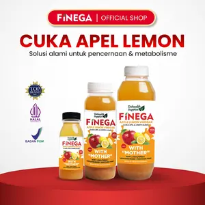 Dehealth Supplies FINEGA CUKA APEL LEMON Kemasan Botol Plastik