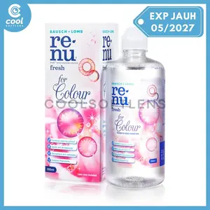 Air Softlens RENU COLOUR 355ml By Bausch + Lomb / Cairan Softlens Bausch + Lomb Renu Colour 355 ML / Air Softlens Renu / Multi Purpose Solution / Air Pencuci Softlens / Steril / Pembersih Softlens / Soflen / Softlen / Soflens / Coolsoftlens / CSCOOL / 1