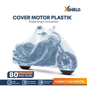 Xshield Cover sarung pelindung Motor Harley Davidson Transparan | Waterproof Plastik PE Tebal 80 Micron