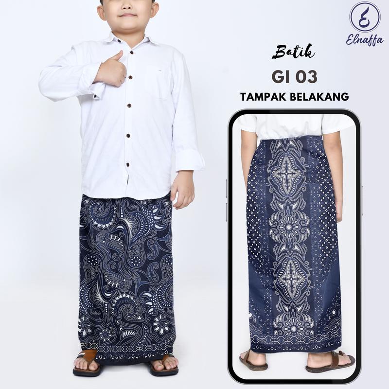 Elnaffa-Sarung Instan Anak Usia 2-8 Tahun, Sarung Anak Motif Batik GUS IQDAM 8