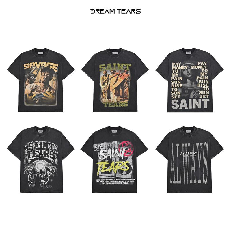 Áo Phông Đen Nam Màu Wash Local Brand , SAINT TEAR , From Regular , Chất Vải Cotton 240 Gsm , Co Dãn 4 Chiều , Phong Cách Trẻ Trung Năng Động , MSP : 23 - 29