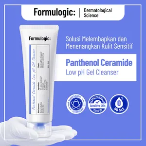 Formulogic: Panthenol Ceramide Low pH Gel Cleanser & Formulogic: B3-BHA Low pH Gentle Gel Cleanser 80 ML | Bersihkan Lembut Tanpa Bikin Kering | Gentle Gel Cleanser Low pH untuk Kulit Sensitif & Skin Barrier Lemah  | Angkat Minyak & Kotoran Tanpa Iritasi
