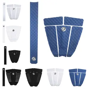 5/6 Pieces Surfboard Traction Pads EVA Surfing Skimboard Deck Traction Pads Anti-Slip -Premium & Strong 3M Adhesive