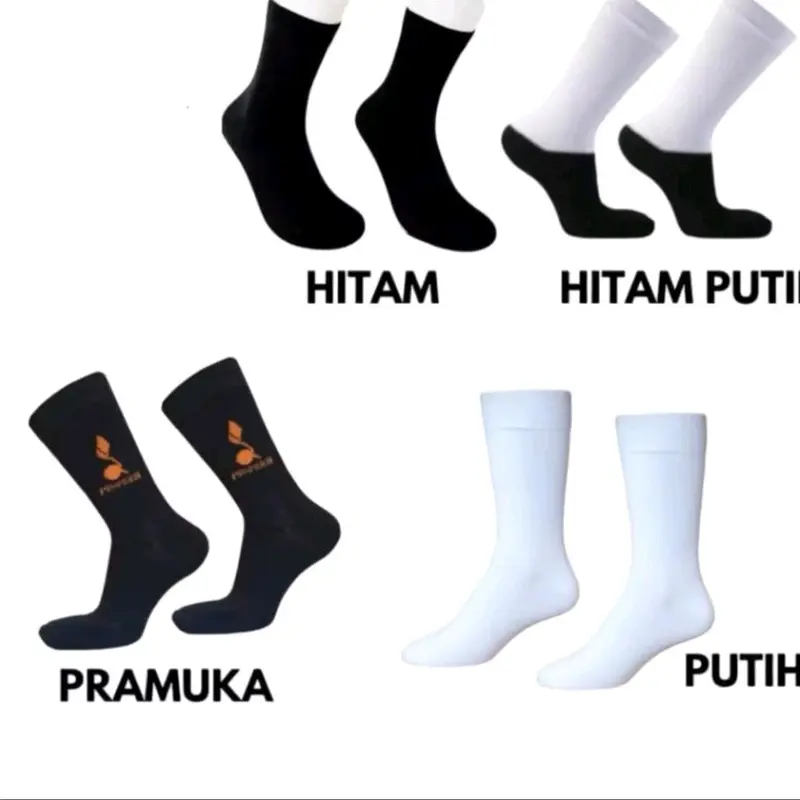 PAKET 6 PASANG KAOS KAKI ANAK SEKOLAH SD SMP SMA PRIA DAN WANITA 1