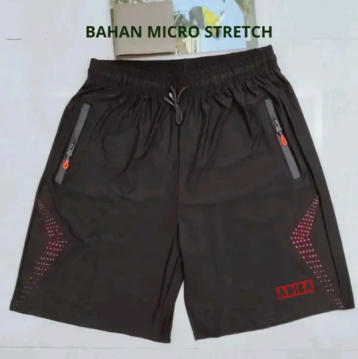Celana Pendek Olahraga Running Unisex bahan Micro Stretch Sport santai parasut 2