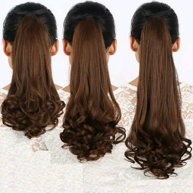 Hair Clip Ponytail Curly Kuncir Ekor Kuda - Rambut Palsu Tebal Panjang, Model Terbaru