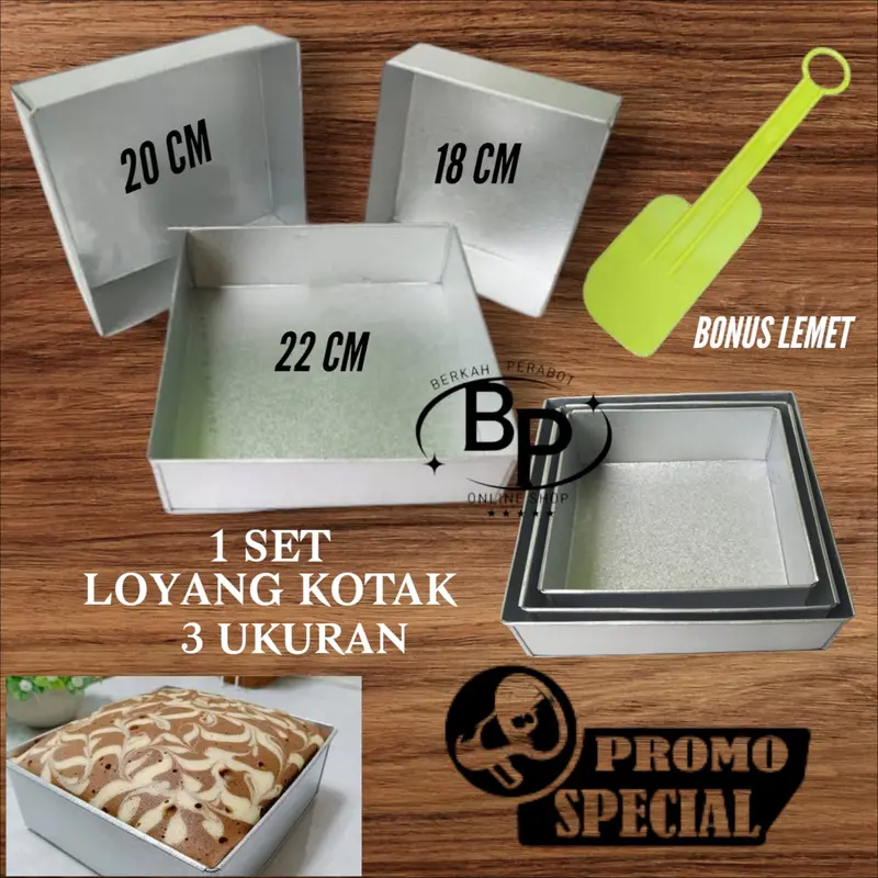 1 SET LOYANG KOTAK ISI 3 PCS BONUS LEMET 0