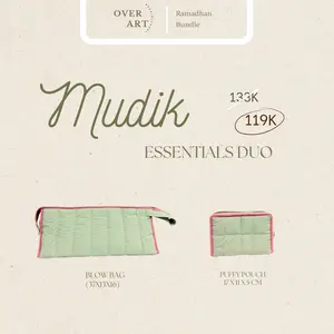 OVERART Ramadhan Bundle Essentials Duo - Pouch Makeup & Catokan - Pouch Hairdryer -  pouch multi fungsi - pouch skin care
