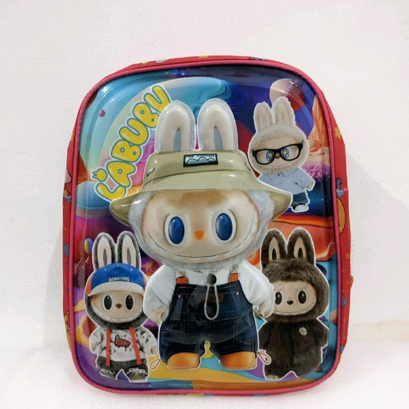 TAS SEKOLAH ANAK TK CEWE GAMBAR LABUBU BER LED (DUA RUANGAN)TAS RANSEL ANAK GAMBAR FASHION 3