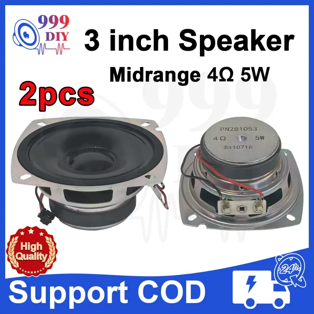 999DIY Speaker Midrange 3 inci 4Ω 5W Speaker Midrange 3 inci Speaker Mobil Speaker Bluetooth Aksesori Speaker DIY