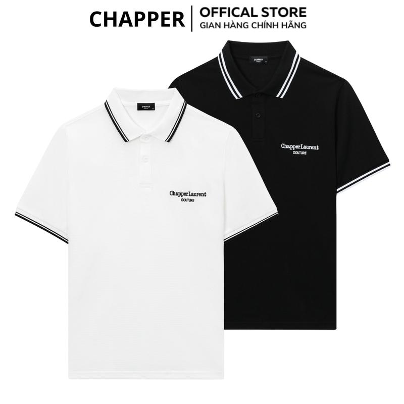 Áo Polo nam CHAPPER hoạ tiết thêu Couture thoáng mát, tay ngắn basic - PLCP001